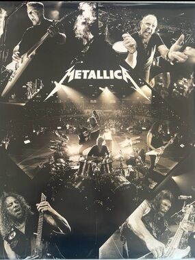 Metallica Black & White Concert Collage Poster